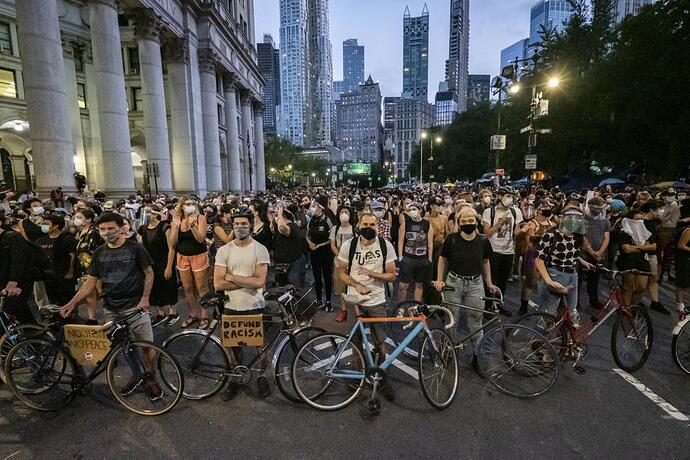 News - George Floyd Protest NYPD Budget - New York City