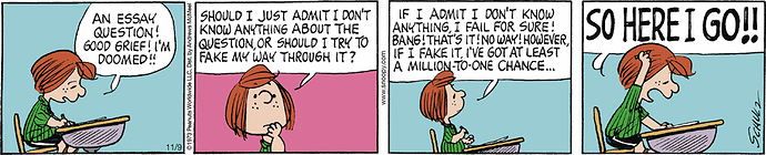 Peanuts Comic Strip for November 09, 2020
