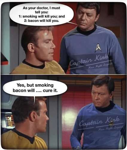 star trek smoking bacon