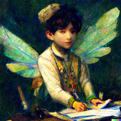 DALL·E 2022-09-03 15.12.57 - the child's hand holding onto the desk, masterpiece by Renoir