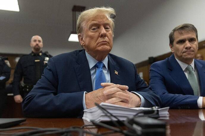Trump was in court more often than Perry Mason.