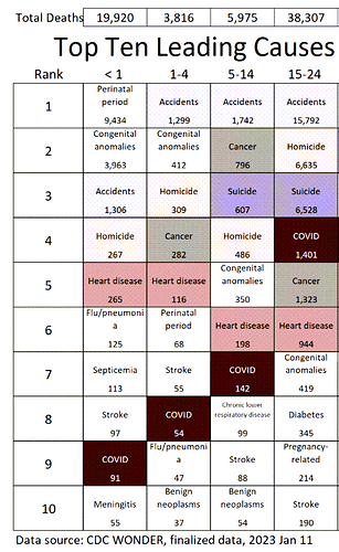 Child causes of death 2021 finalized data