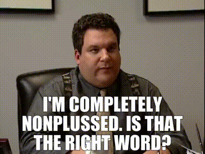 YARN | I'm completely nonplussed. Is that the right word? | Curb Your Enthusiasm (2000) - S01E06 The Wire | Video gifs by quotes | af639ce9 | 紗