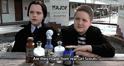 Girl Scout GIF - The Addams Family Made From Real Girl Scouts Girl Scout Cookies - Discover & Share GIFs